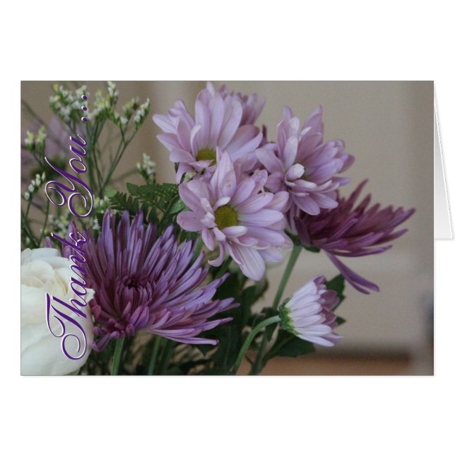 Lovely Mauve And Purple Flowered (Front Horizontal)