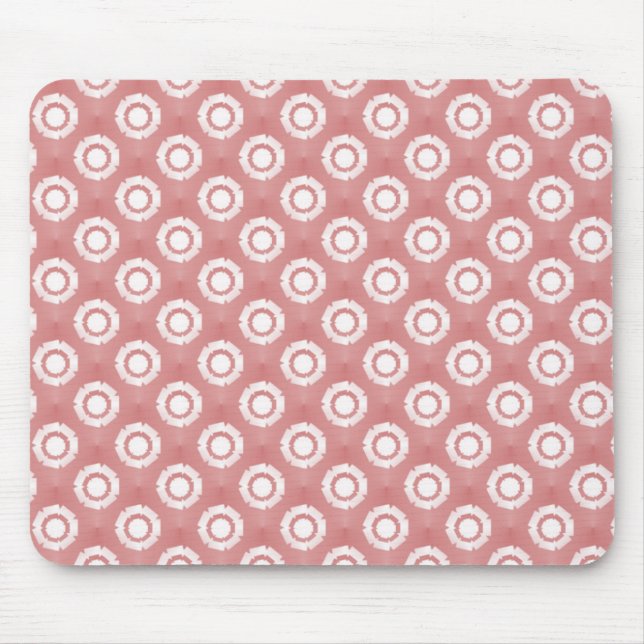 Lovely Mauve Funky Flower Mousepad (Front)