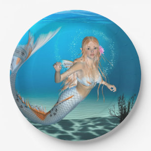 Lovely Mermaid Paper Plate