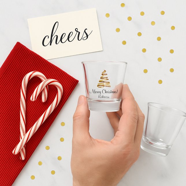 Lovely Merry Christmas Tree Shot Glass (Creator Uploaded)