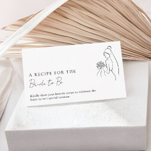 Lovely Modern Bridal Shower Recipe Share Enclosure Card