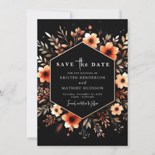 Lovely Modern Terracotta Wedding Save The Date