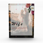 lovely Modern Wife Definition Surprise gift her Photo Block<br><div class="desc">Chic Modern pastel personalised heart Shaped canvas printable contains 1 big photo,  message,  and Date of the artwork.
DESIGN TIPS: Customise further to alter text size or font. To order without text,  you can also delete the text and the Love Message</div>