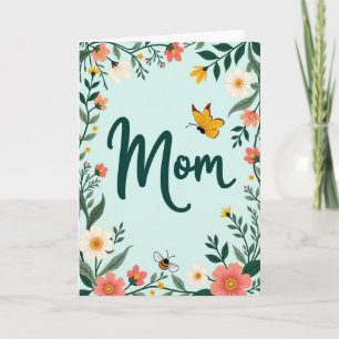 Lovely Mom Floral Art Card