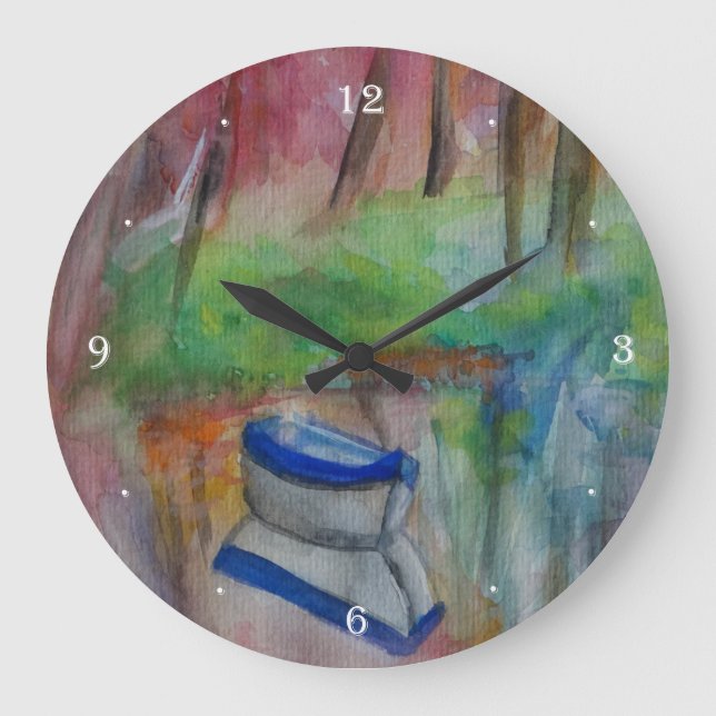 Lovely morning Round (Large) Wall Clock (Front)