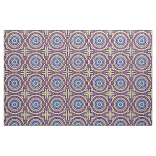 Lovely Mosaic Style Easy Match Cream Blue Brick Fabric