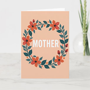 Lovely Mother Flower Wreath Card