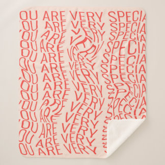 Lovely motivational inscription: you are very spec sherpa blanket