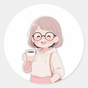 👩 Lovely Mum Classic Round Sticker
