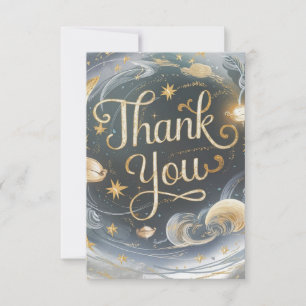 Lovely Mystical Heaven Celestial Thank You Card