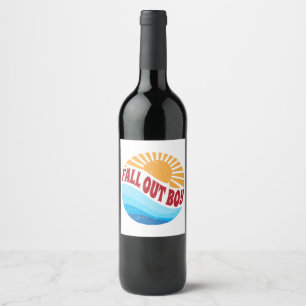 Lovely Name Flowers Fall Out Proud Classic Styles Wine Label