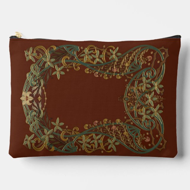 Lovely Nouveau Floral With Lily Accessory Pouch (Front)