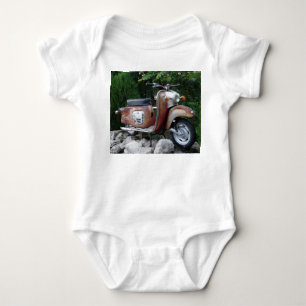 Lovely Old Scooter Baby Jersey Bodysuit, White Bodysuit