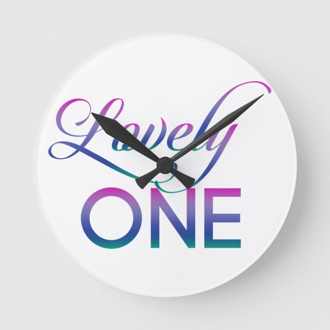 Lovely One Round Clock (Front)