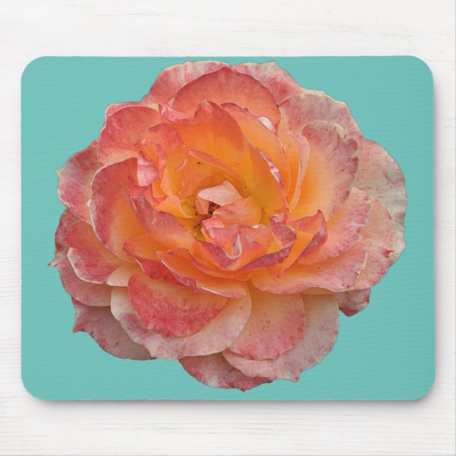 Lovely orange peony mouse pad (Front)