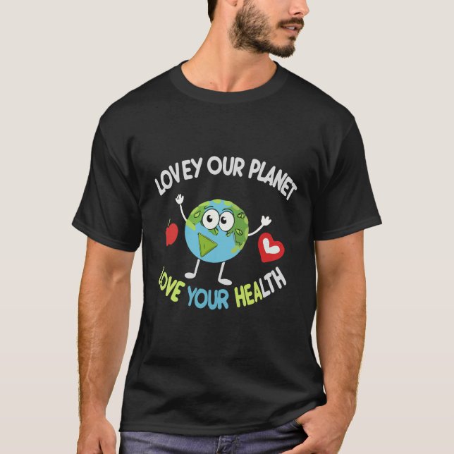"Lovely Our Planet – Unique T-Shirt Design" (Front)