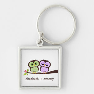 Lovely Owls Key Ring