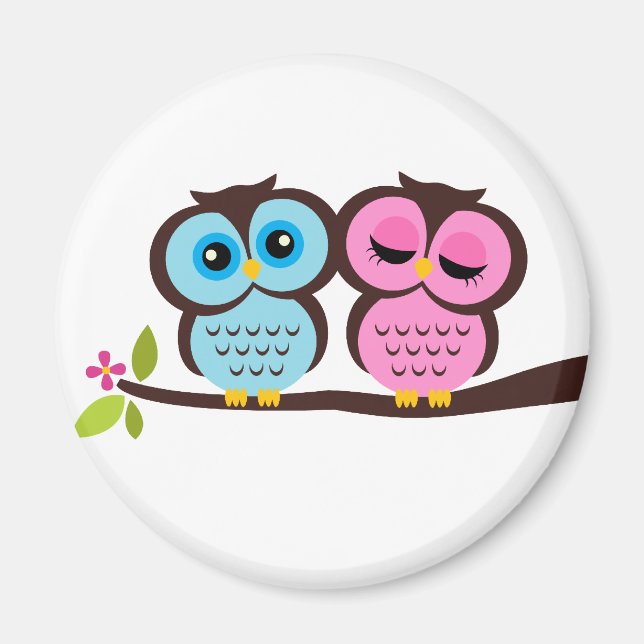Lovely Owls Magnet (Front)