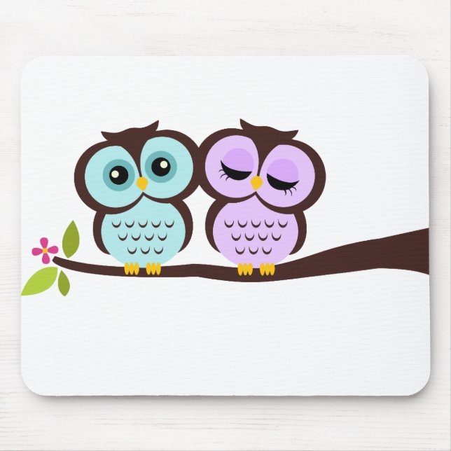 Lovely Owls Mouse Pad (Front)