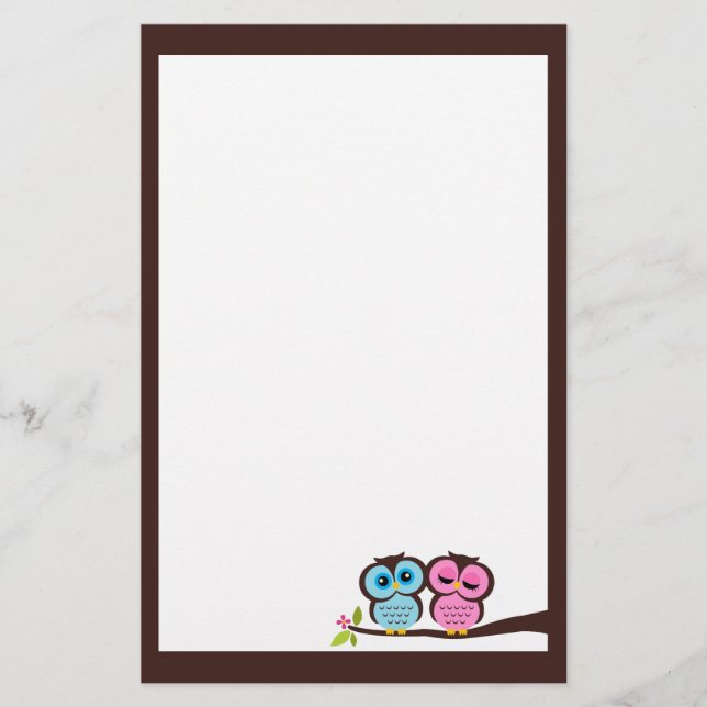 Lovely Owls Stationery (Front)