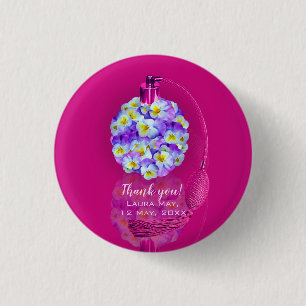 Lovely Pansy Atomizer Birthday Party 3 Cm Round Badge