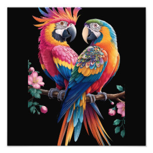 Lovely Parrots Photo Print