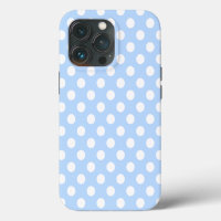 Lovely Pastel Blue And White Polka Dots Pattern