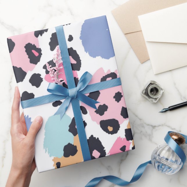 Lovely Pastel Leopard Spots Wrapping Paper (Gifting)