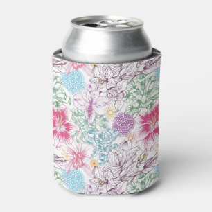 Lovely pattern with colourful flowers can cooler