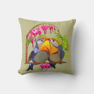 Lovely Pekin Robin Bird Pair Cushion