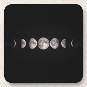 Lovely Phases Of The Moon Coaster