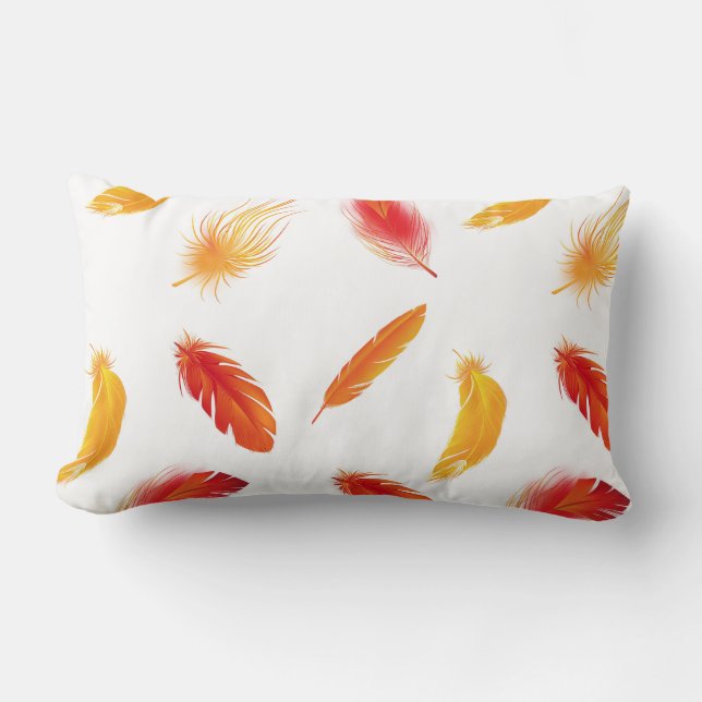 Lovely pillows with colourful feathers  (Front)