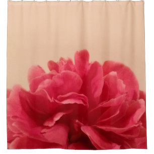 Lovely Pink Cream Floral Shower Curtain