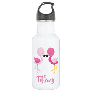 Lovely Pink Flamingos for you 532 Ml Water Bottle