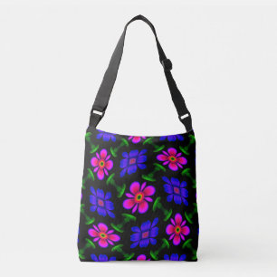 Lovely Pink Flowers Pattern Crossbody Bag