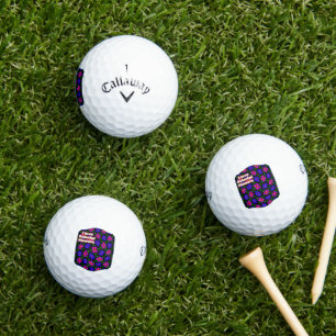 Lovely Pink Flowers Pattern Golf Balls