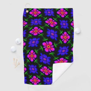 Lovely Pink Flowers Pattern Golf Towel