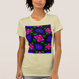 Lovely Pink Flowers Pattern T-Shirt