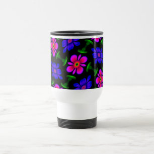 Lovely Pink Flowers Pattern Travel Mug
