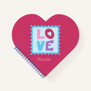 Lovely Pink Heart Shaped  Notebook