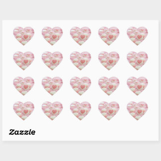 lovely pink  heart sticker