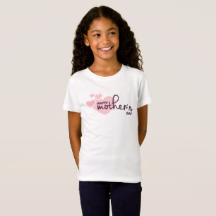 Lovely Pink Hearts Happy Mother's Day Jersey Shirt