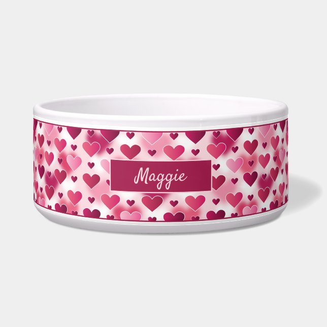 Lovely Pink Hearts Pattern With Custom Name (Front)