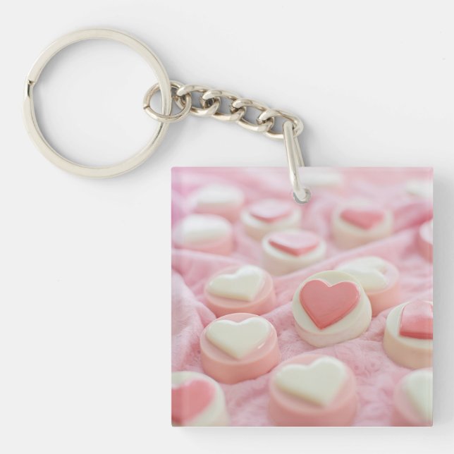 lovely pink  key ring (Front)