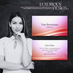 Lovely Pink Lilac Ombre Curved Decor Innovatively Business Card