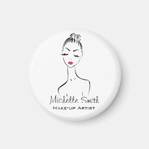 Lovely pink lips make up artist  branding magnet