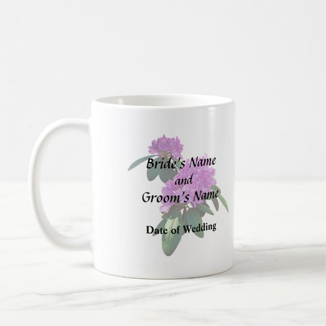 Lovely Pink Rhododendrons Coffee Mug (Left)