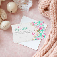 Lovely Pink Rose Floral Golden Bow Baby shower