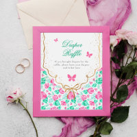 Lovely Pink Rose Floral Golden Bow Baby shower