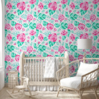 Lovely Pink Rose Floral Golden Bow Baby shower
